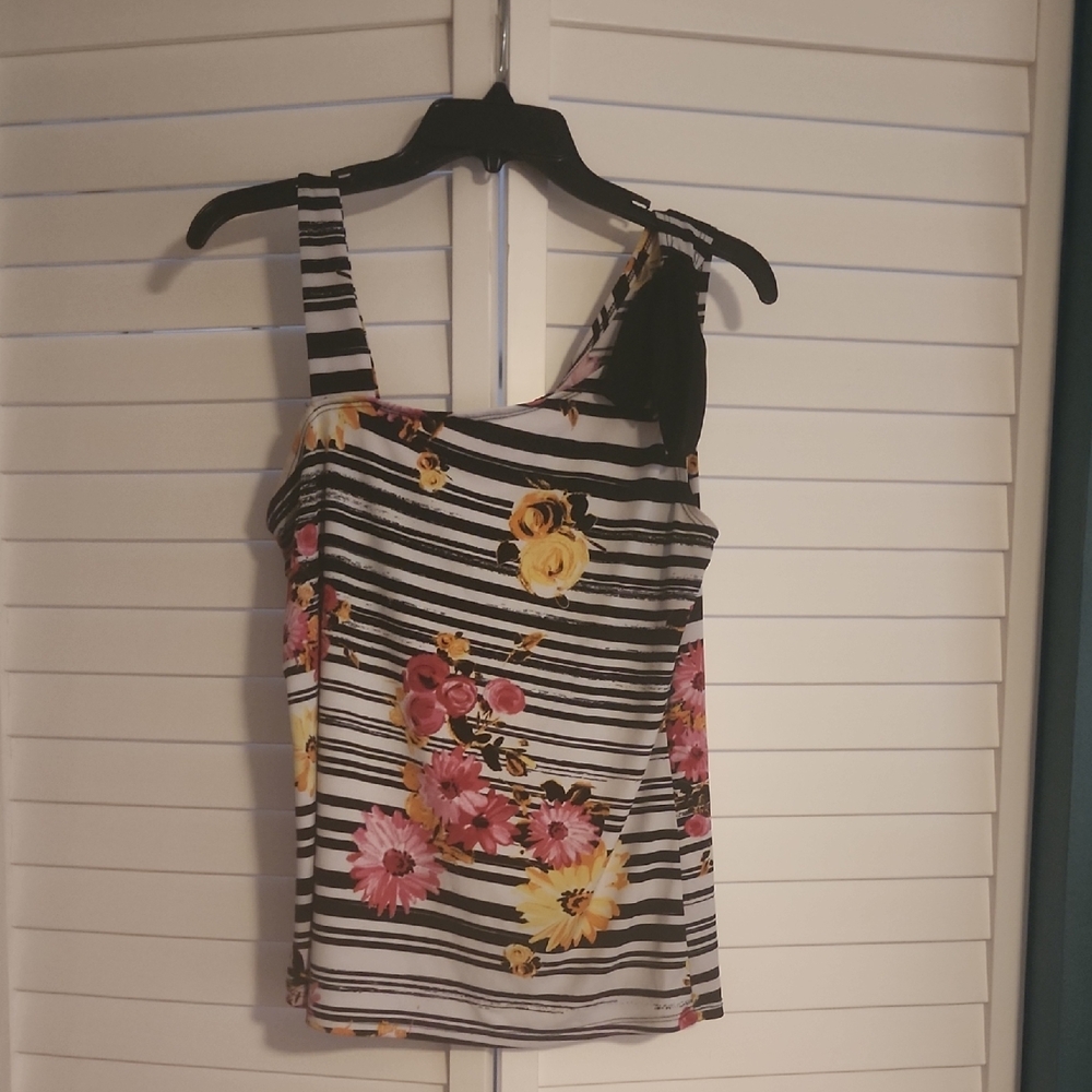 Floral Striped Women's Top